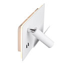 SLV LED Wall luminaire SOMNILA SPOT Indoor, 13W, 3000K, Spot 65lm,  incl. USB port, Spot right, white, back light 646lm