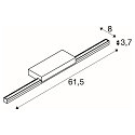 SLV LED Mirror luminaire GLENOS LED Bathroom luminaire, 120�, silver, 12,6W, 3000K