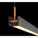 LED Pendant luminaire NOYA PD PHASE, CCT switch, 2700/3000K, 1861/2025lm, IP20, black