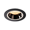 LED Ceiling recessed luminaire NUMINOS DL M, 2700K, IP20, 20�, 1550lm, UGR 17, black/chrome