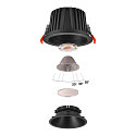 SLV LED Ceiling recessed luminaire NUMINOS DL XL, 3000K, IP20, 40�, 3300lm, UGR 21, black/black