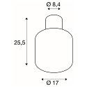 SLV LED Outdoor luminaire OVALISK CL LED Ceiling luminaire, CCT switch, 3000/4000K, 500/540lm, IP65, anthracite