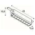 SLV LED 3-Phase luminaire SIGHT MOVE DALI, 26W, IP20, 3000K, 2700lm, white