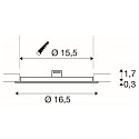 SLV LED Ceiling recessed luminaire SENSER 18 DL, round, 9,7W, 950lm, IP20, white, 4000K