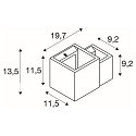 SLV Wall luminaire PLASTRA WL CUBES, QT14, IP20, white
