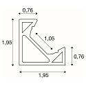 Accessories for LED Strip GRAZIA 10 EDGE Surface profile, 2m, IP20, aluminum