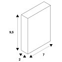SLV Accessories for LED Strip GRAZIA 60 Endcaps, IP20, for Surface profile, white