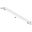 SLV Accessories for LED Strip GRAZIA 60 Cover, IP20, 1,5m, white, aluminum
