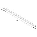 Accessories for LED Strip GRAZIA 20 Recessed profile, IP20, 1,5m, aluminum