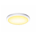 SLV LED Outdoor luminaire RUBA 27 CW LED Wall / Ceiling luminaire, CCT switch, 3000/4000K, 985/1100lm, IP65, white