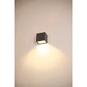 SLV LED Outdoor Wall luminaire SITRA S WL SINGLE, CCT switch, 3000/4000K, anthracite