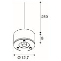 SLV Pendant luminaire PARA DOME E27, grey