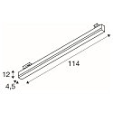SLV 3-phase spot SIGHT TRACK, CCT 37W, 3000/4000K, 3000lm, IP20, silver