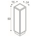 SLV LED Floor lamp QUADRULO, 7W, 3000K, anthracite/white