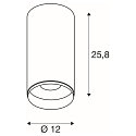 SLV LED Ceiling luminaire NUMINOS� XL PHASE, 36W, 3000K, 36�, white / black