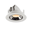 SLV LED Ceiling recessed luminaire NUMINOS� GIMBLE XS, 2700K, 20�, white/chrome