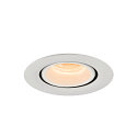 SLV LED Ceiling recessed luminaire NUMINOS� GIMBLE XS, 2700K, 55�, white