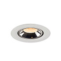 SLV LED Ceiling recessed luminaire NUMINOS� GIMBLE XS, 2700K, 55�, white/chrome