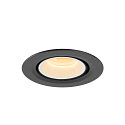 SLV LED Ceiling recessed luminaire NUMINOS� GIMBLE XS, 3000K, 20�, black/white
