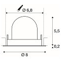SLV LED Ceiling recessed luminaire NUMINOS� GIMBLE XS, 3000K, 40�, black/white
