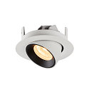 SLV LED Ceiling recessed luminaire NUMINOS� GIMBLE XS, 3000K, 20�, white/black