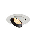 SLV LED Ceiling recessed luminaire NUMINOS� GIMBLE XS, 3000K, 55�, white/black