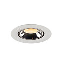 SLV LED Ceiling recessed luminaire NUMINOS� GIMBLE XS, 3000K, 55�, white/chrome