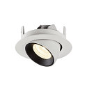 SLV LED Ceiling recessed luminaire NUMINOS� GIMBLE XS, 4000K, 20�, white/black