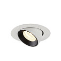 SLV LED Ceiling recessed luminaire NUMINOS� GIMBLE XS, 4000K, 20�, white/black