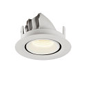 SLV LED Ceiling recessed luminaire NUMINOS� GIMBLE XS, 4000K, 40�, white