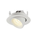 SLV LED Ceiling recessed luminaire NUMINOS� GIMBLE XS, 4000K, 40�, white