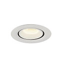 SLV LED Ceiling recessed luminaire NUMINOS� GIMBLE XS, 4000K, 40�, white