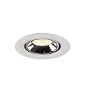 SLV LED Ceiling recessed luminaire NUMINOS� GIMBLE XS, 4000K, 55�, white/chrome