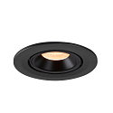 SLV LED Ceiling recessed luminaire NUMINOS� GIMBLE S, 2700K, 20�, black