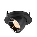 SLV LED Ceiling recessed luminaire NUMINOS� GIMBLE S, 2700K, 55�, black/chrome