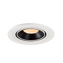 SLV LED Ceiling recessed luminaire NUMINOS� GIMBLE S, 2700K, 20�, white/black
