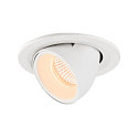 LED Ceiling recessed luminaire NUMINOS� GIMBLE S, 2700K, 20�, white