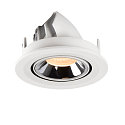 SLV LED Ceiling recessed luminaire NUMINOS� GIMBLE S, 2700K, 20�, white/chrome