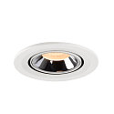 SLV LED Ceiling recessed luminaire NUMINOS� GIMBLE S, 2700K, 40�, white/chrome