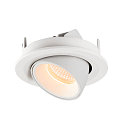 SLV LED Ceiling recessed luminaire NUMINOS� GIMBLE S, 2700K, 55�, white