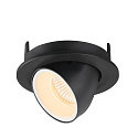 SLV LED Ceiling recessed luminaire NUMINOS� GIMBLE S, 3000K, 20�, black/white