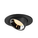 SLV LED Ceiling recessed luminaire NUMINOS� GIMBLE S, 3000K, 20�, black/chrome