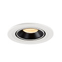 SLV LED Ceiling recessed luminaire NUMINOS� GIMBLE S, 3000K, 20�, white/black