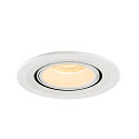 SLV LED Ceiling recessed luminaire NUMINOS� GIMBLE S, 3000K, 20�, white