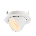 SLV LED Ceiling recessed luminaire NUMINOS� GIMBLE S, 3000K, 40�, white