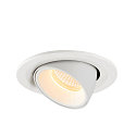 SLV LED Ceiling recessed luminaire NUMINOS� GIMBLE S, 3000K, 40�, white