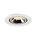 SLV LED Ceiling recessed luminaire NUMINOS� GIMBLE S, 3000K, 40�, white/chrome