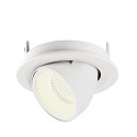 SLV LED Ceiling recessed luminaire NUMINOS� GIMBLE S, 4000K, 20�, white