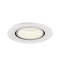 SLV LED Ceiling recessed luminaire NUMINOS� GIMBLE S, 4000K, 20�, white