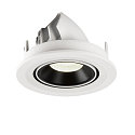 SLV LED Ceiling recessed luminaire NUMINOS� GIMBLE S, 4000K, 40�, white/black